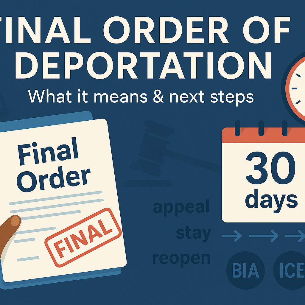 what is final order of deportation