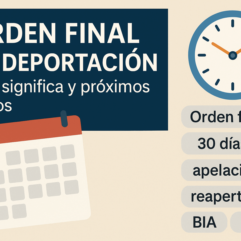 que es una orden final de deportación