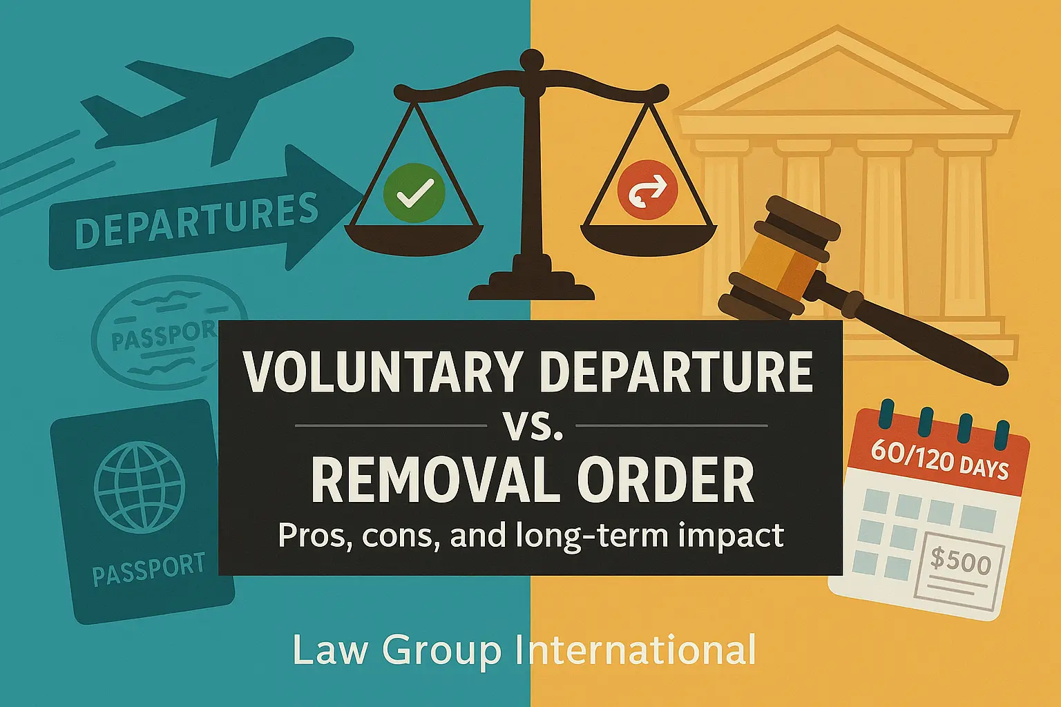 Differences between voluntary departure and removal order