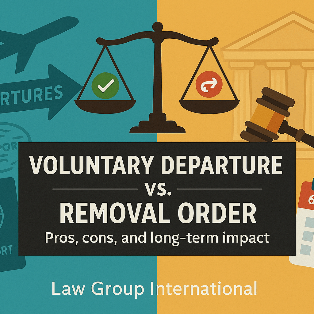 Differences between voluntary departure and removal order