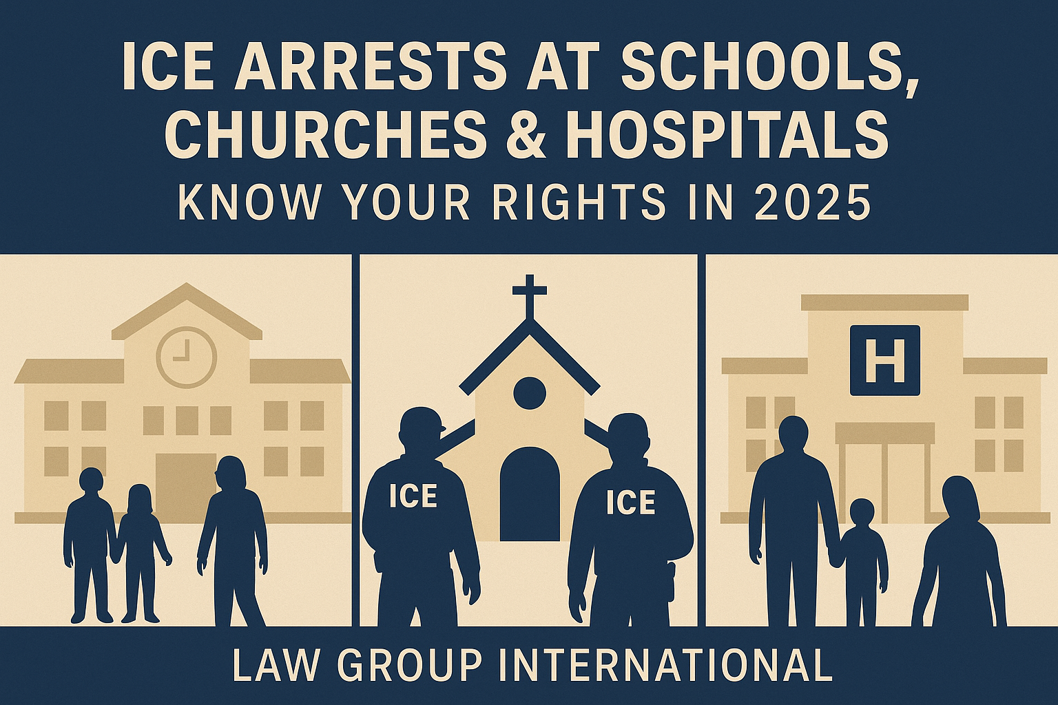 ice can arrest you at schools, churches and hospitals in US