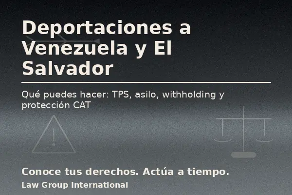 como afrontar las deportaciones a venezuela y el salvador desde EEUU