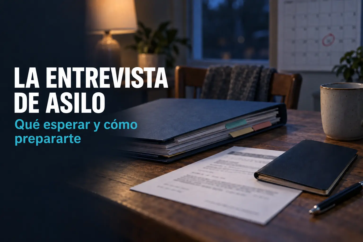 Preparación de la entrevista de asilo: carpeta de evidencia lista 14 días antes de la cita en USCIS