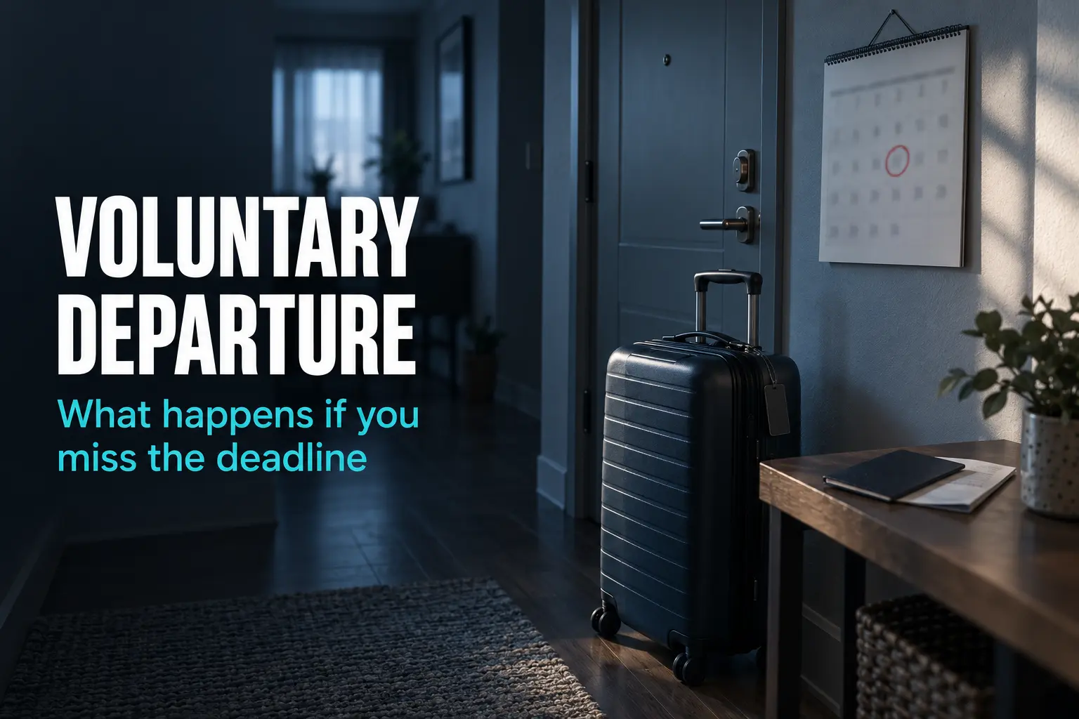 Failure to depart after voluntary departure: calendar past the deadline